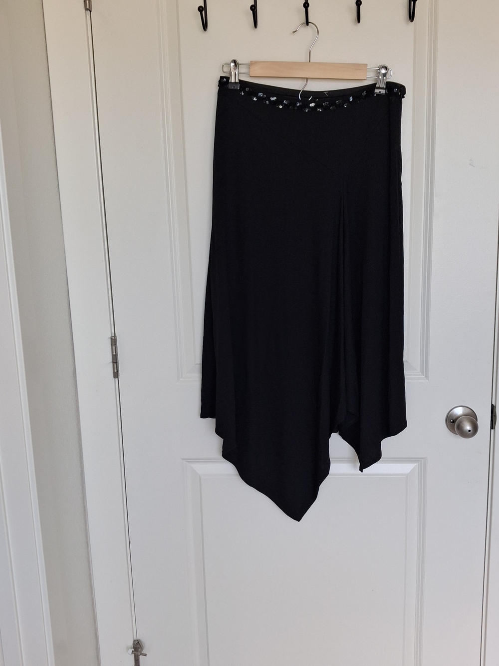Joseph Ribkoff Black Asymmetrical Skirt with Decorative Waist Sz 8